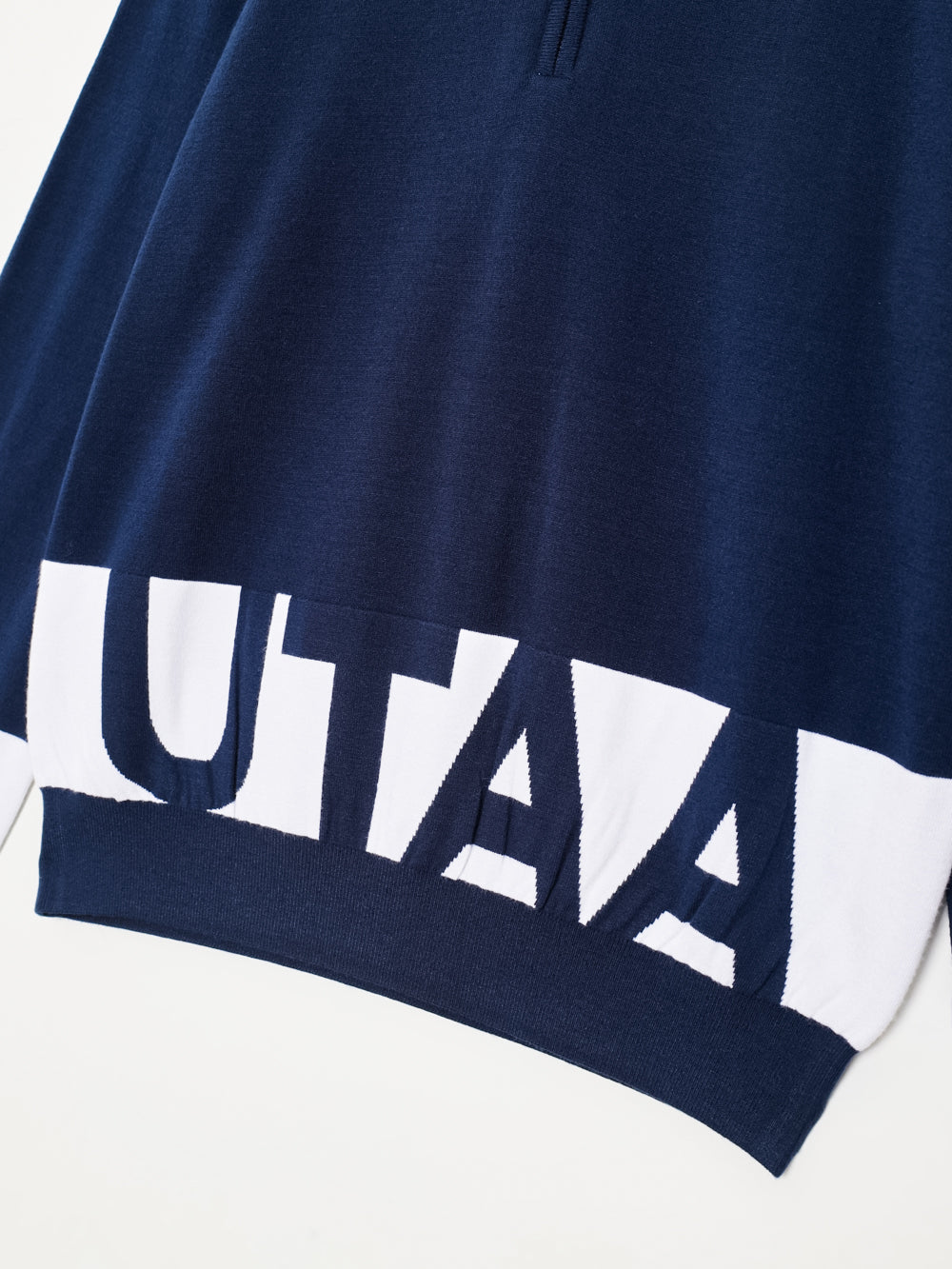 シグナル モノブロック ロゴ ハーフジップアップ ニット : レディース