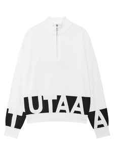 シグナル モノブロック ロゴ ハーフジップアップ ニット : レディース