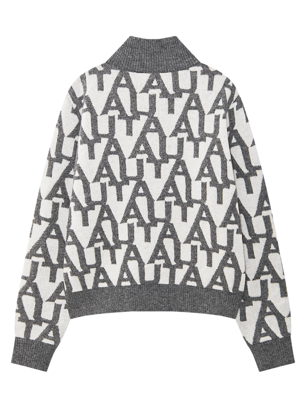 ハーフジップアップ ニット