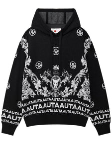 ダスク・ブラン・バロックニットフード