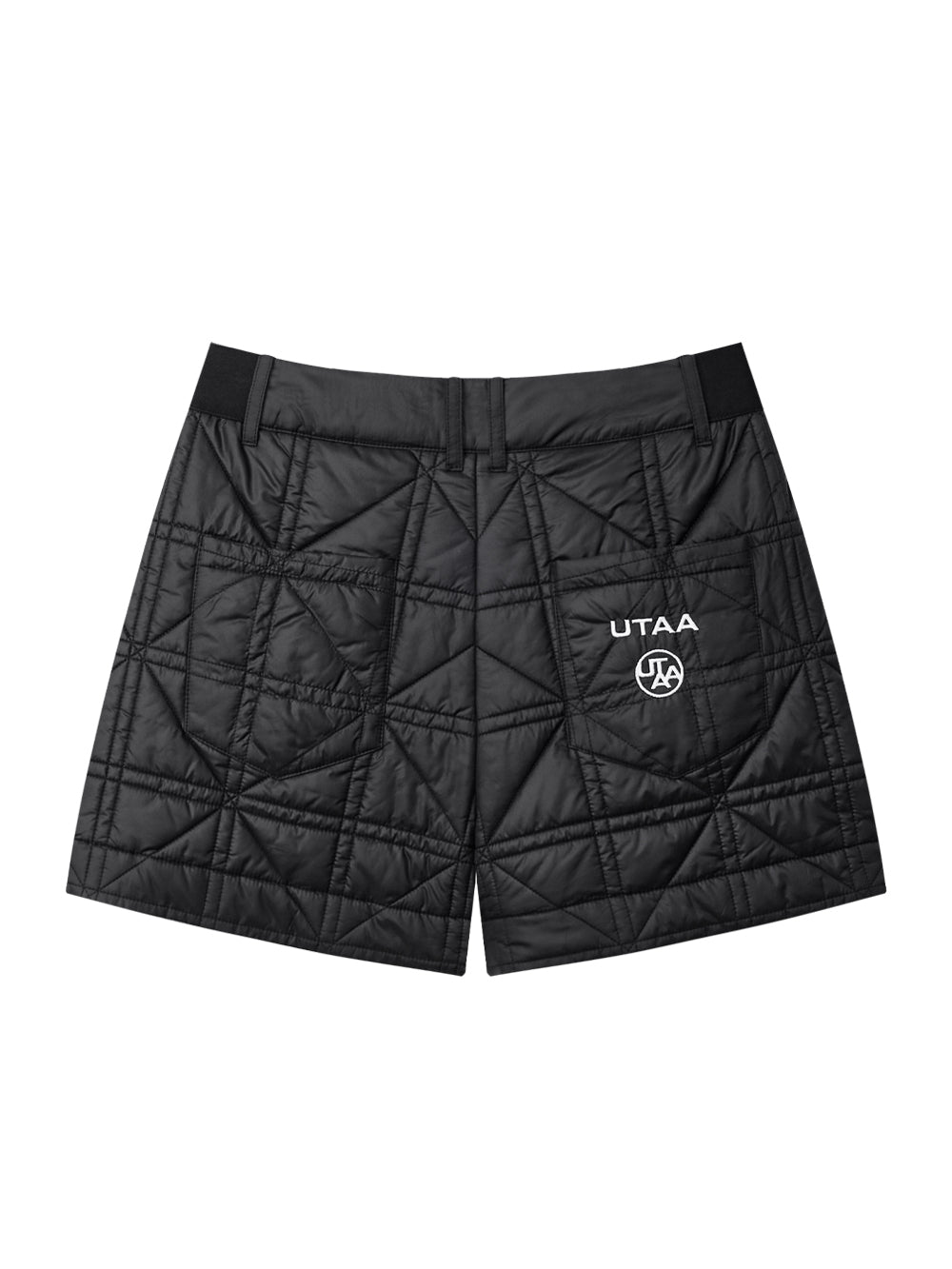 クロスキルティングシンボルパッド付きショートパンツ