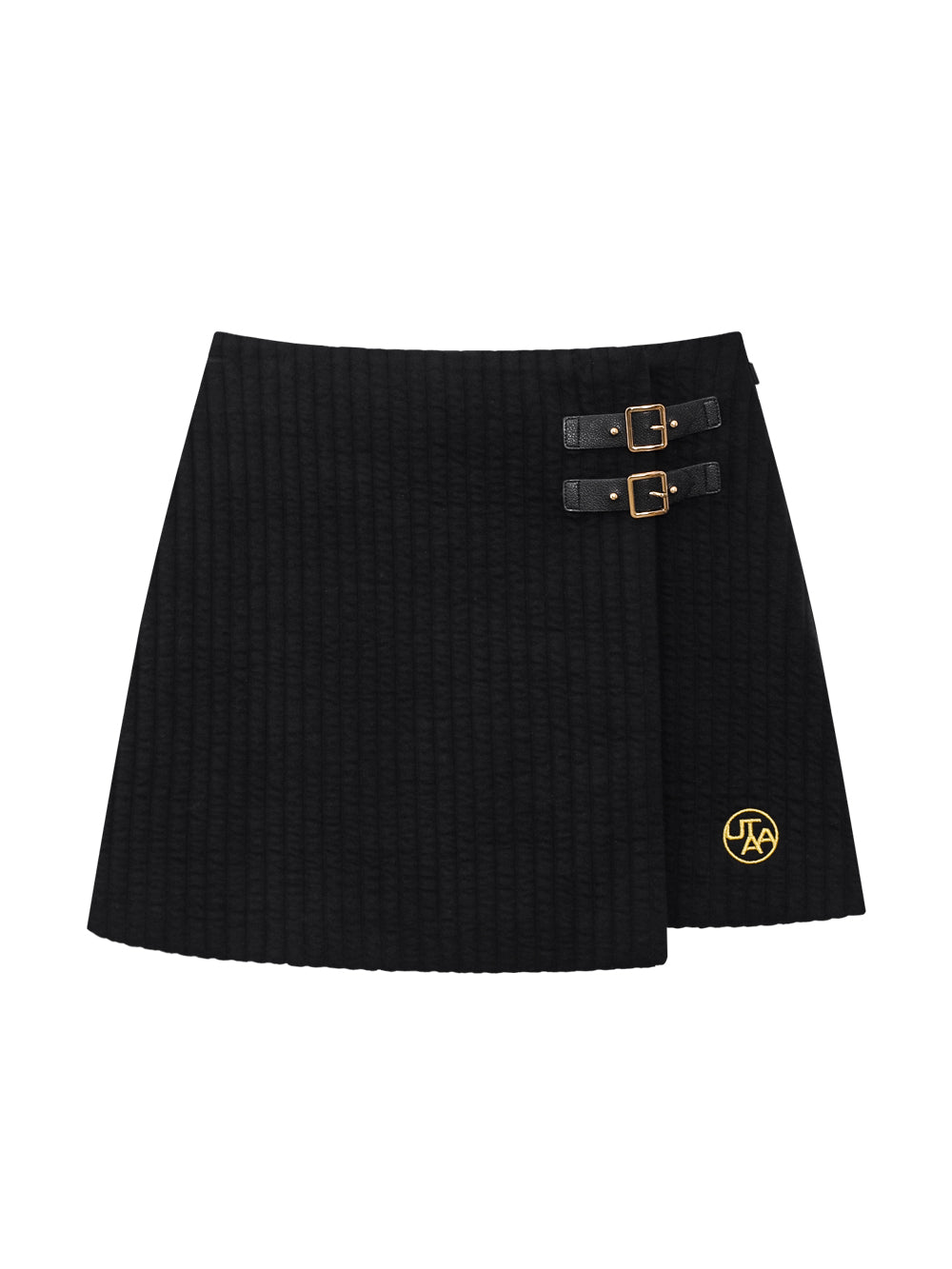 キルティングステッチ Hラインラップスカート