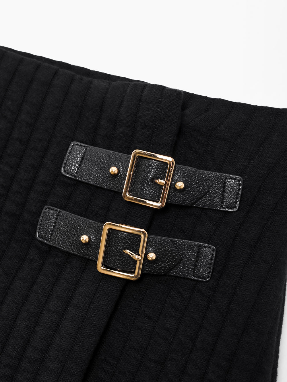 キルティングステッチ Hラインラップスカート