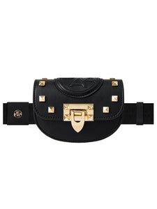 UTAA ゴールデンスタッドフラッシュベルトバッグ ブラック : Women's