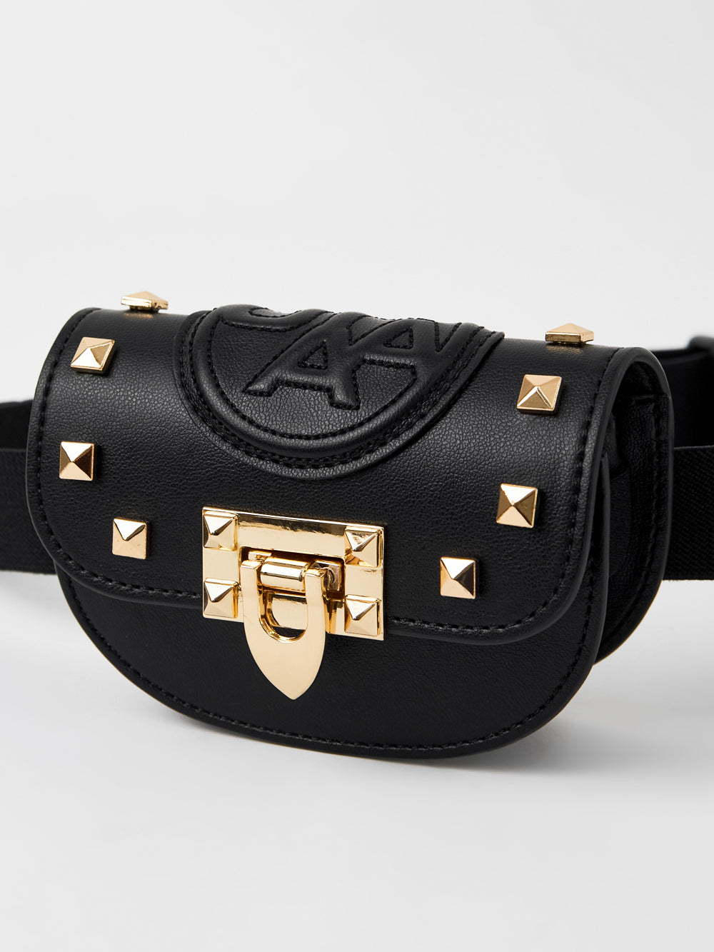 UTAA ゴールデンスタッドフラッシュベルトバッグ ブラック : Women's