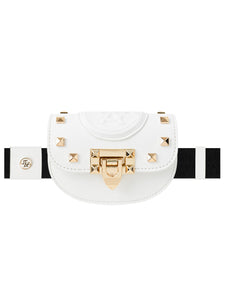UTAA ゴールデンスタッドフラッシュベルトバッグ ホワイト : Women's