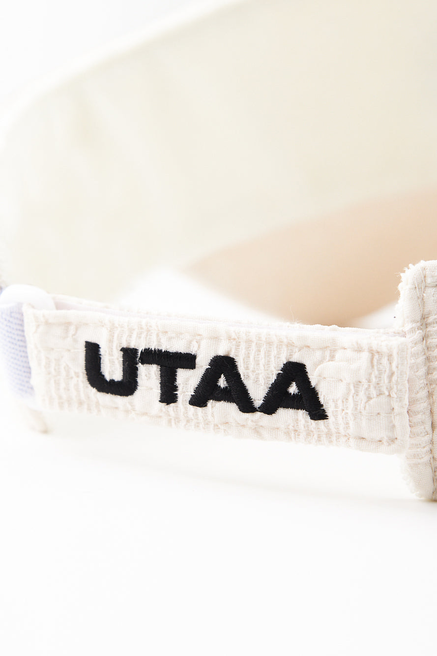 UTAA ブルームフローラルレースリボンサンバイザー ベージュ：レディース