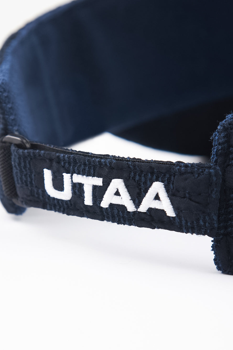UTAA ブルームフローラルレースリボンサンバイザー ネイビー：レディース