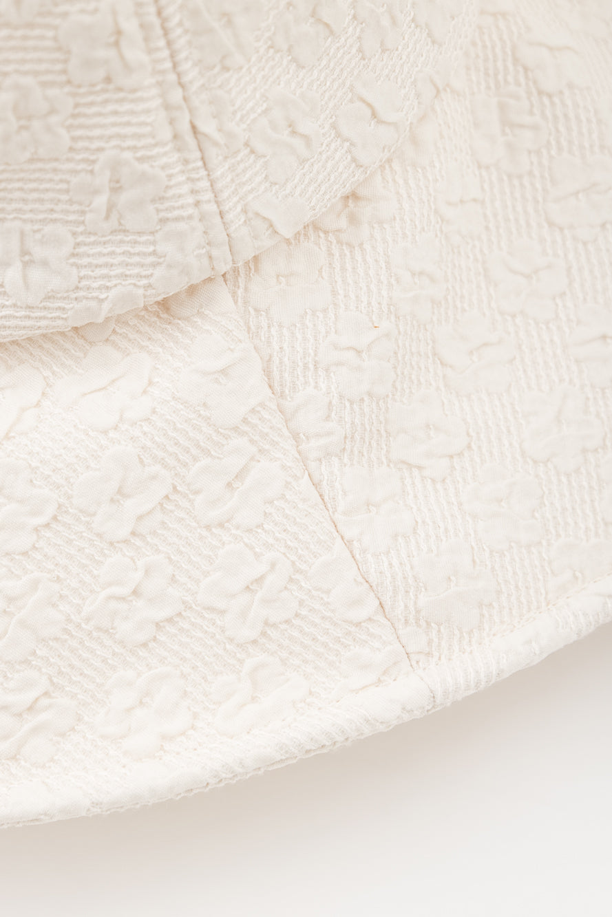 UTAA ブルームフローラルレースバケットハット ベージュ : Women's