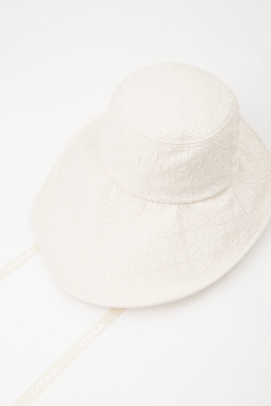 UTAA ブルームフローラルレースバケットハット ベージュ : Women's