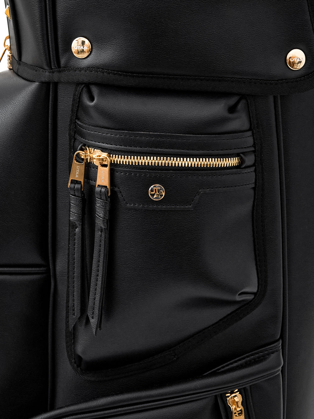 UTAA ゴールデンスタッドフラッシュキャディバッグ ブラック : Women's