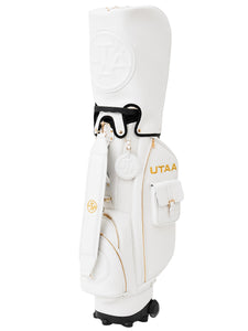 UTAA ゴールデンスタッドフラッシュキャディバッグ ホワイト : Women's