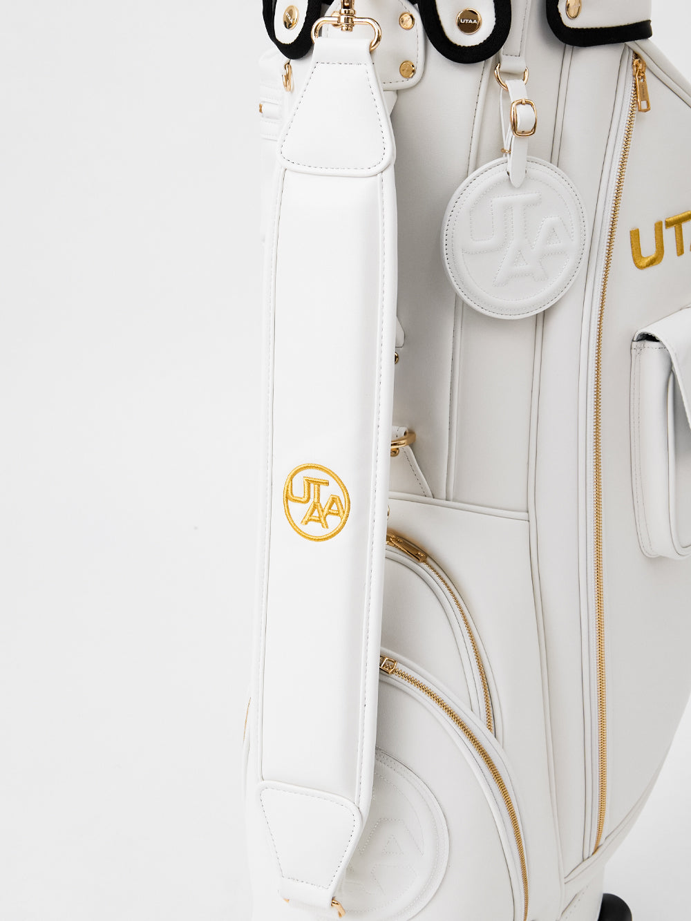 UTAA ゴールデンスタッドフラッシュキャディバッグ ホワイト : Women's