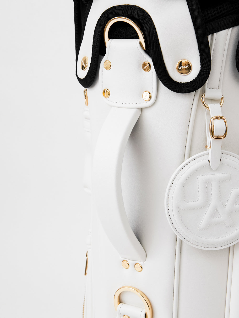 UTAA ゴールデンスタッドフラッシュキャディバッグ ホワイト : Women's