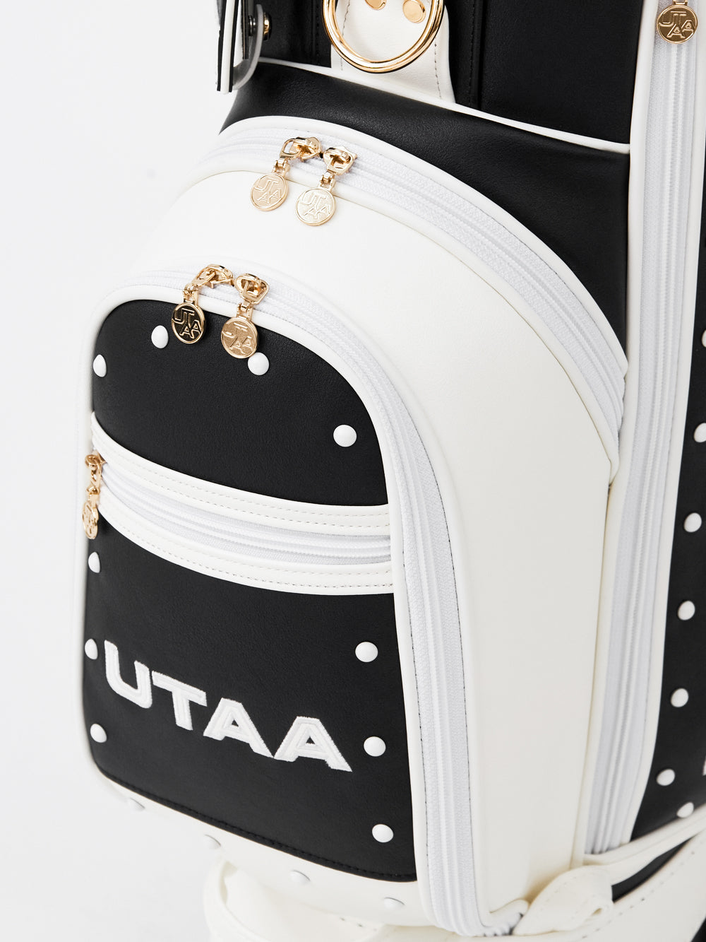 UTAA エンブレムCubicカラースタッドキャディバッグ ブラック : Women's