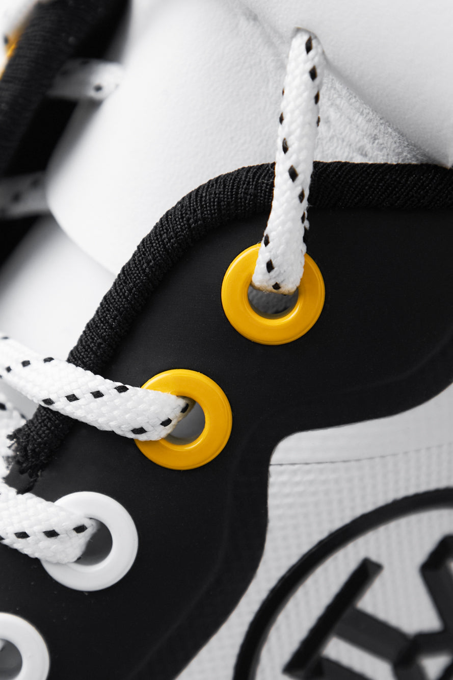 ウォーターカラー ミックス ダービー キルティ スニーカー：レディース