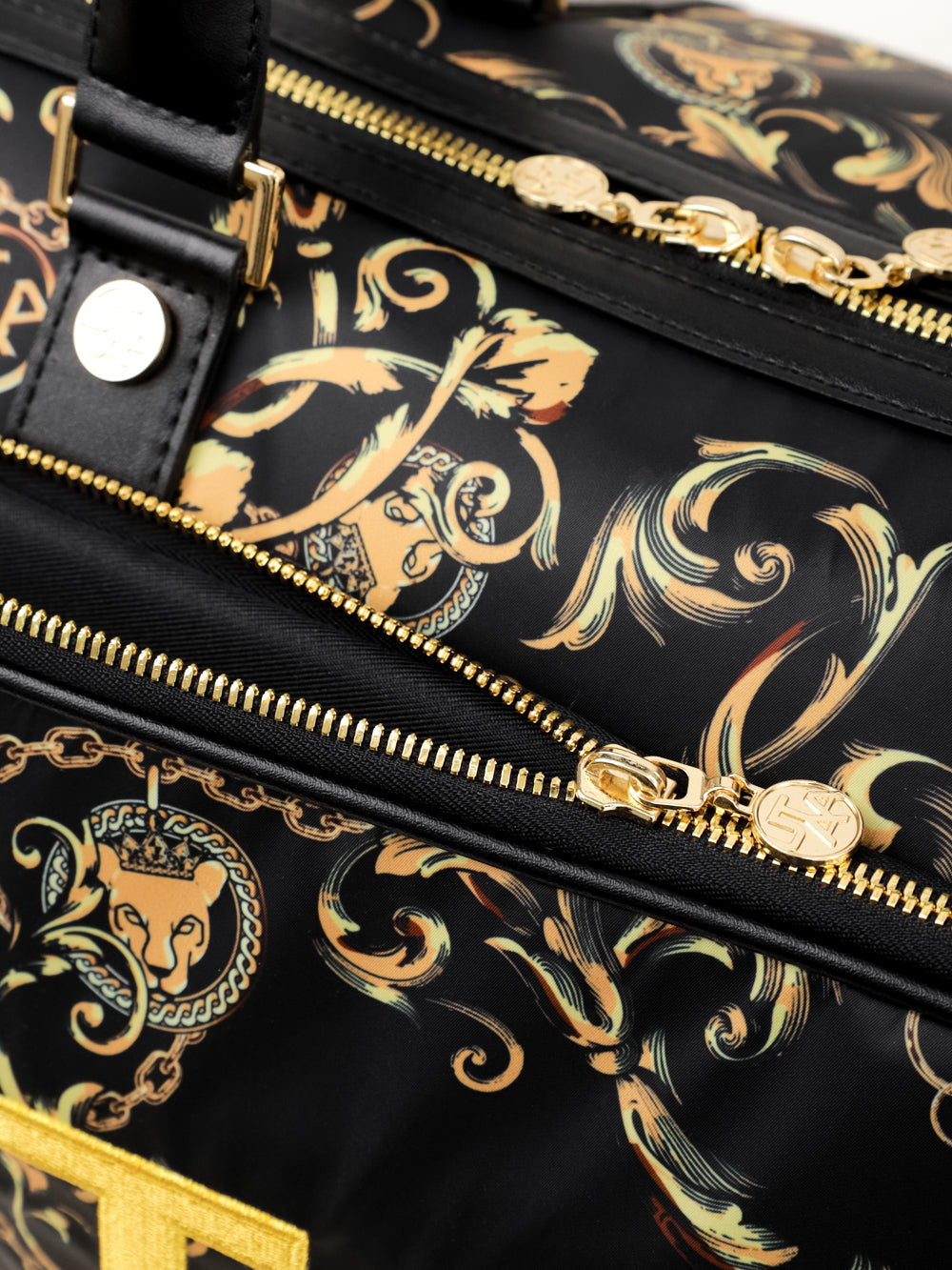 パンサーチェーンゴールデンバロックボストンバッグ