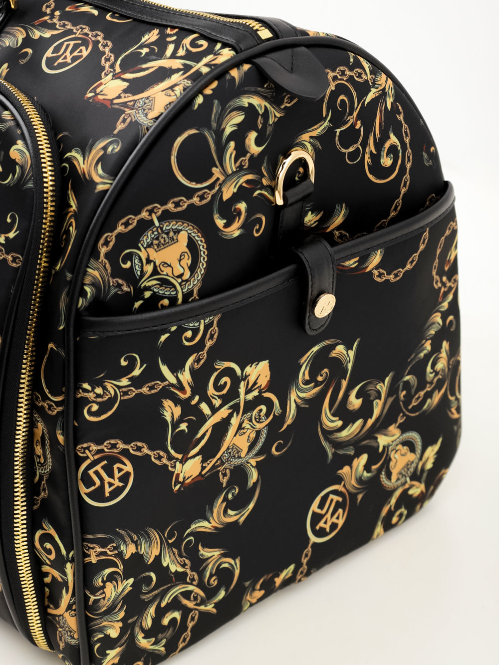 パンサーチェーンゴールデンバロックボストンバッグ