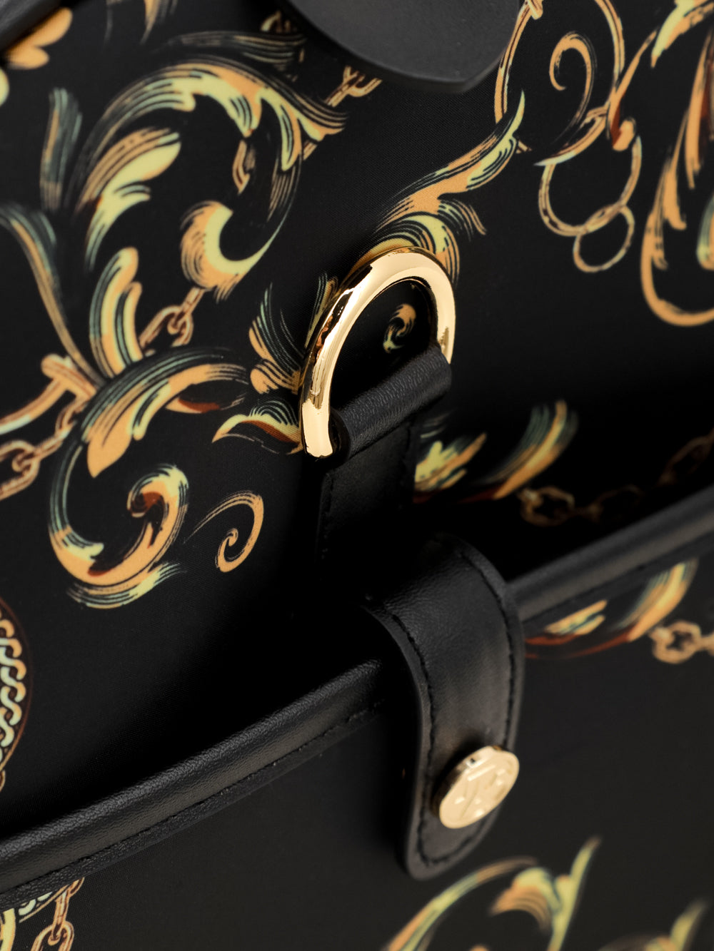 パンサーチェーンゴールデンバロックボストンバッグ