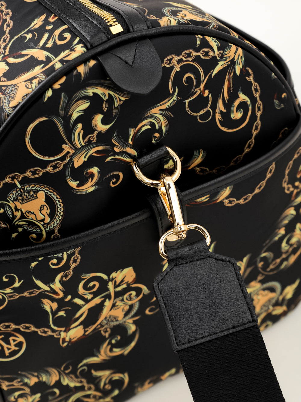 パンサーチェーンゴールデンバロックボストンバッグ