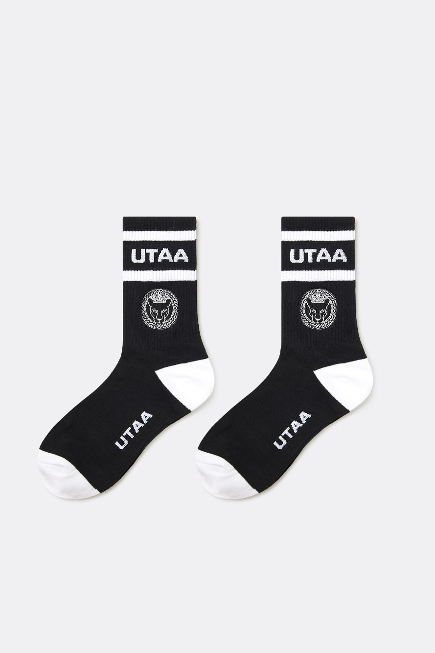 UTAA リングパンサーラインカラーソックス ブラック