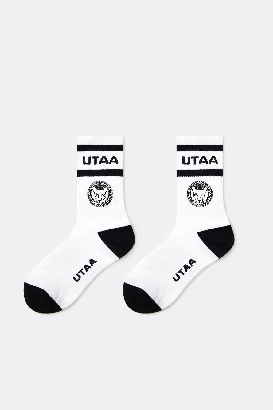 UTAA リングパンサーラインカラーソックス ホワイト