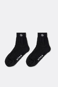UTAA パンチングパターンルーズソックス ブラック : Women's