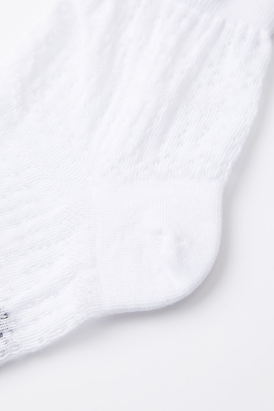 UTAA パンチングパターンルーズソックス ホワイト : Women's