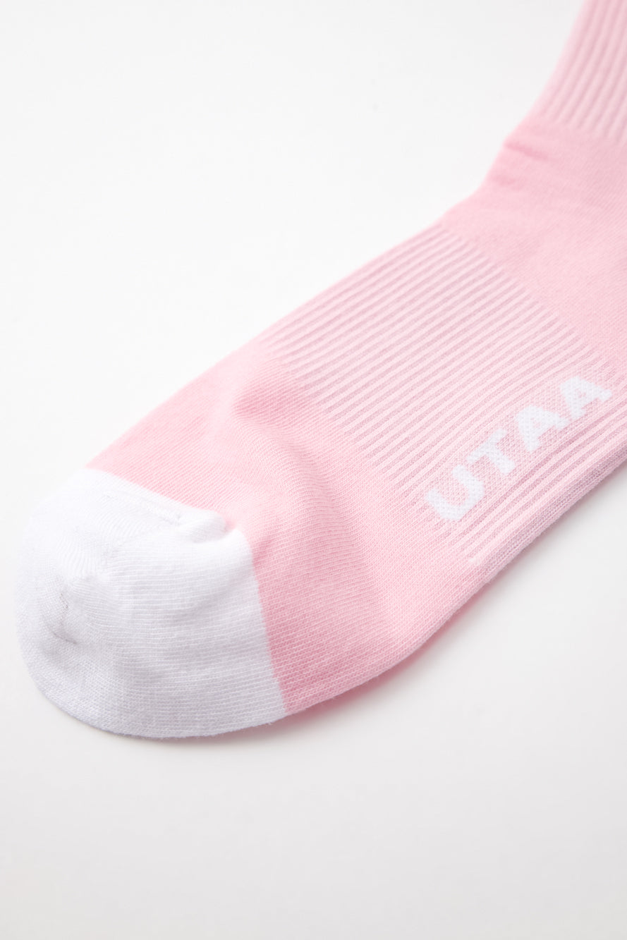 UTAA リングパンサーラインカラーニーソックス ライトピンク