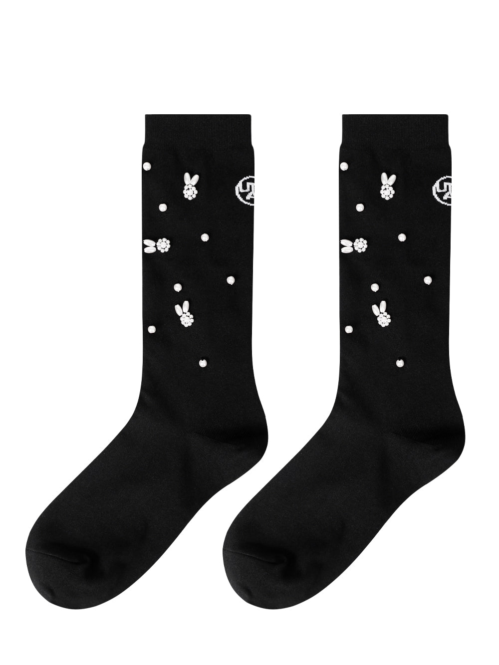 ラビットパールグリッターソックス : レディース