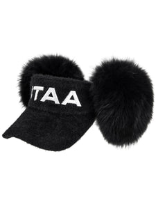 UTAA モノロゴFoxファーバイザー ブラック : Women's