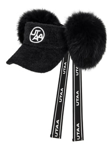 エンブレムフォックスファーリボンバイザー