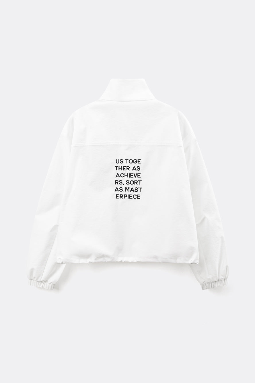 UTAA パンサーエンブレムウィンドブレーカージャンパー ホワイト : Women's