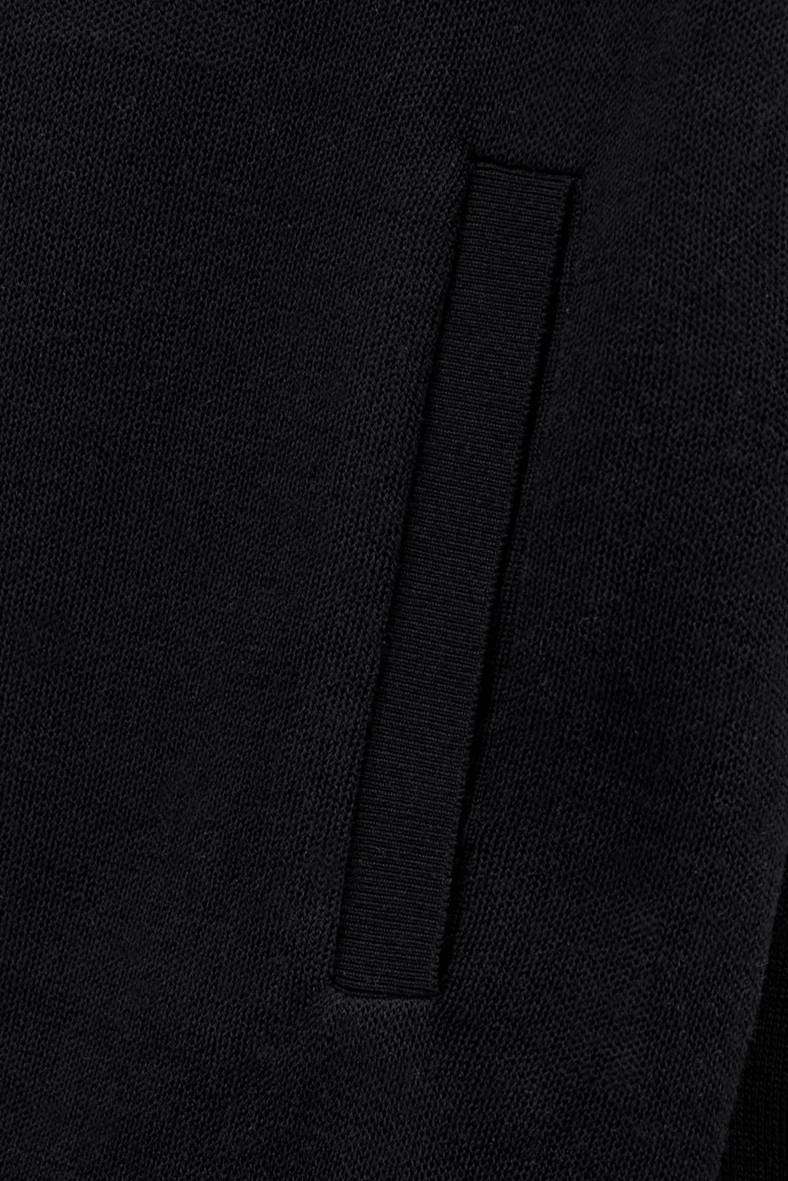 UTAA セーラーCollarWoolニットZip-upジャンパー ブラック : Women's