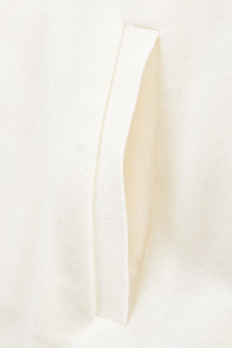 UTAA セーラーCollarWoolニットZip-upジャンパー ホワイト : Women's