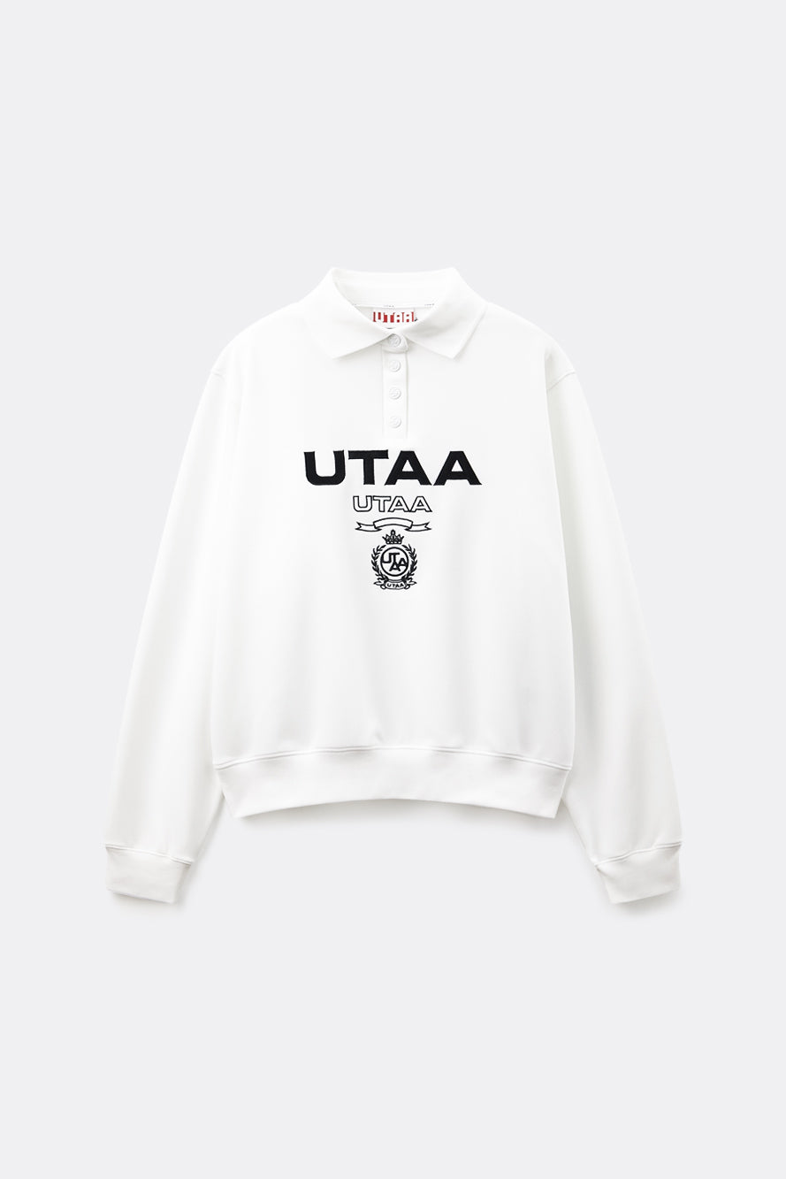 UTAA LaurelシンボルエンブレムPKスリーブ ホワイト : Women's