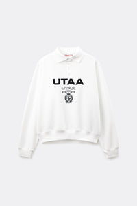 UTAA LaurelシンボルエンブレムPKスリーブ ホワイト : Women's