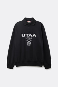 UTAA LaurelシンボルエンブレムPKスリーブ ブラック : Men's