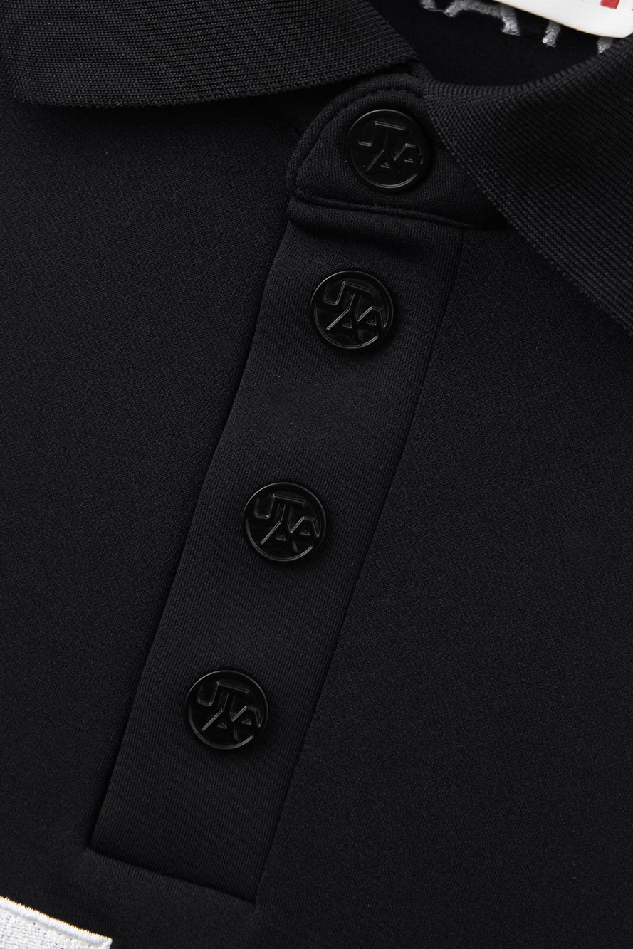 UTAA LaurelシンボルエンブレムPKスリーブ ブラック : Men's
