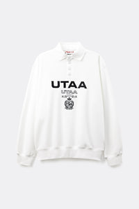 UTAA LaurelシンボルエンブレムPKスリーブ ホワイト : Men's