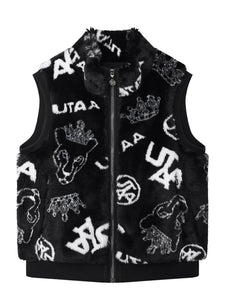 クラウンパンサーミックスドロップファーベスト