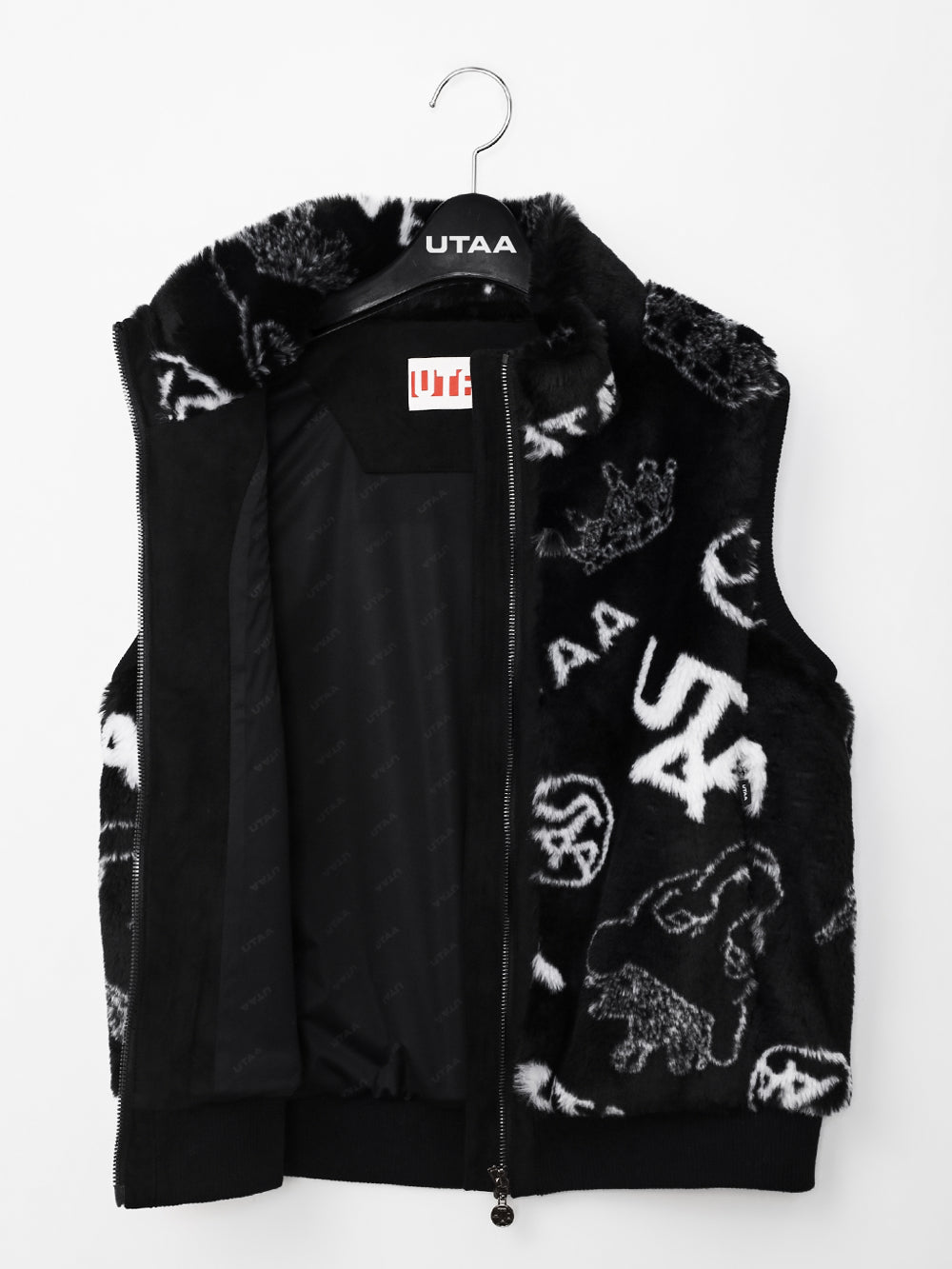 クラウンパンサーミックスドロップファーベスト