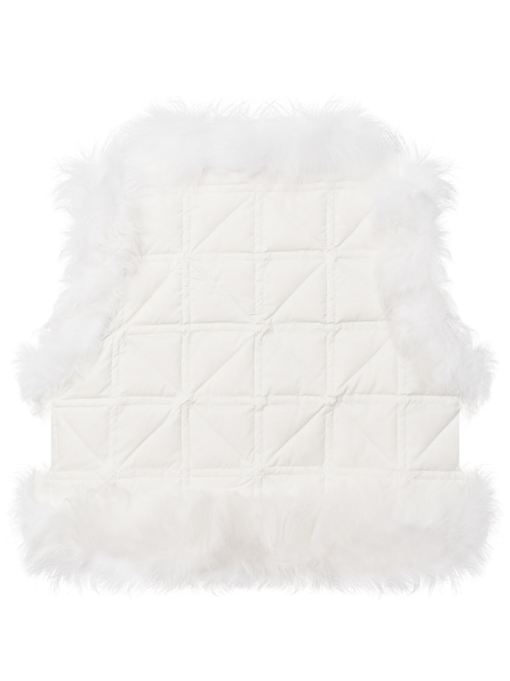 アングル キルト リバーシブル ファー ベスト