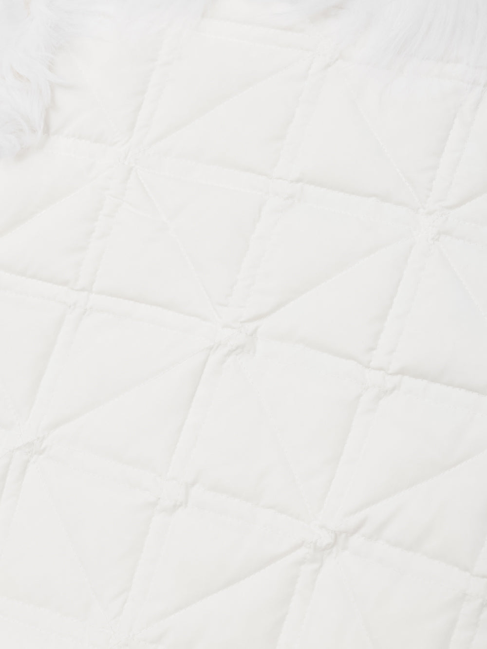 アングル キルト リバーシブル ファー ベスト