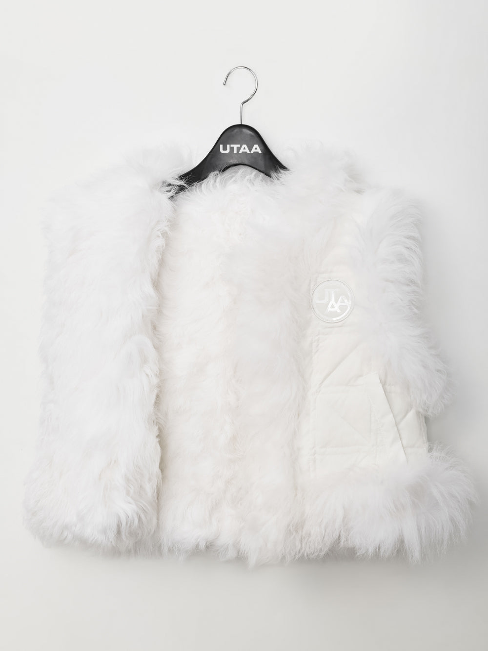 アングル キルト リバーシブル ファー ベスト