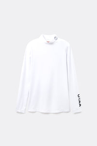 UTAA パンサーアイシータートルネックインナースリーブ ホワイト：レディース