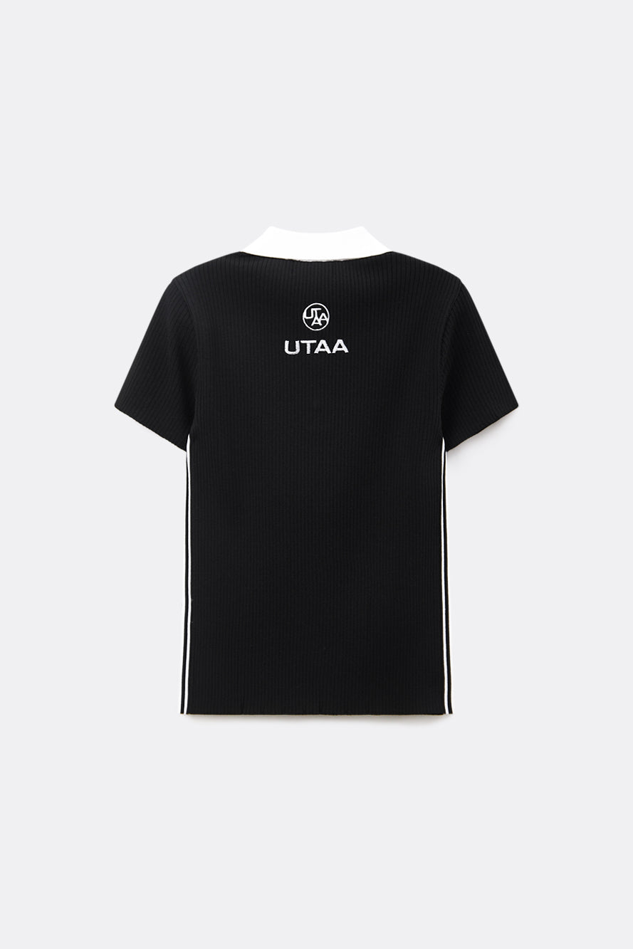 UTAA LaneストライプニットPKシャツ : Women's