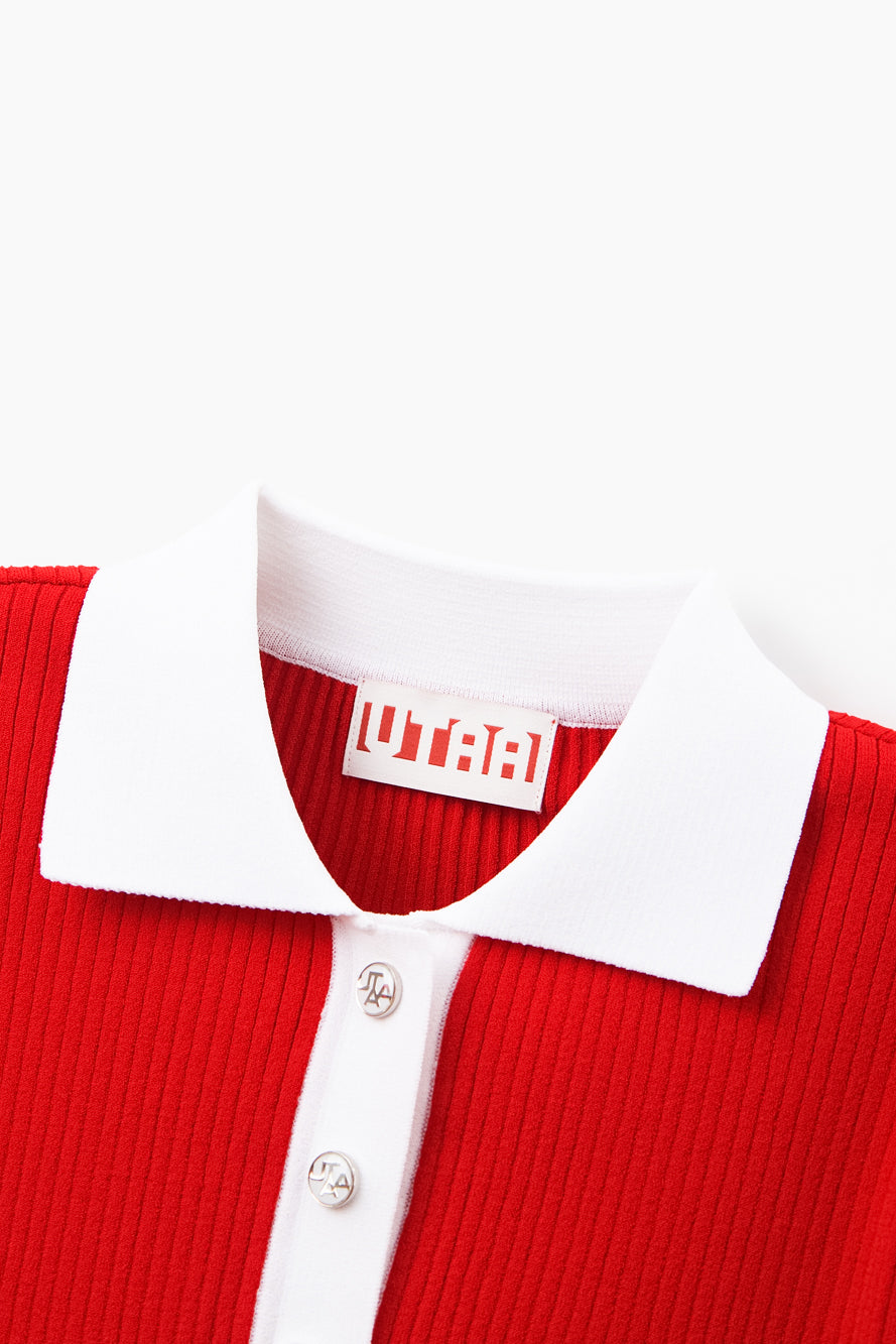 UTAA LaneストライプニットPKシャツ : Women's