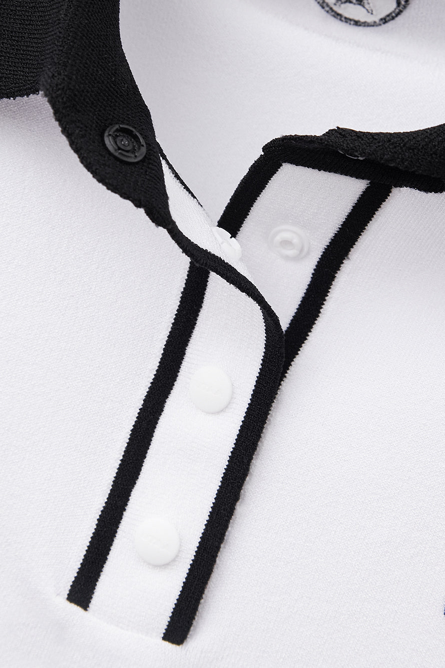 UTAA カラーブロックボタンPKニット : Women's