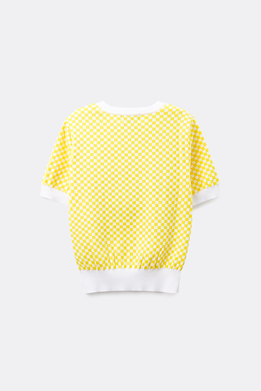 UTAA シンボルCheckeredカラーニット : Women's